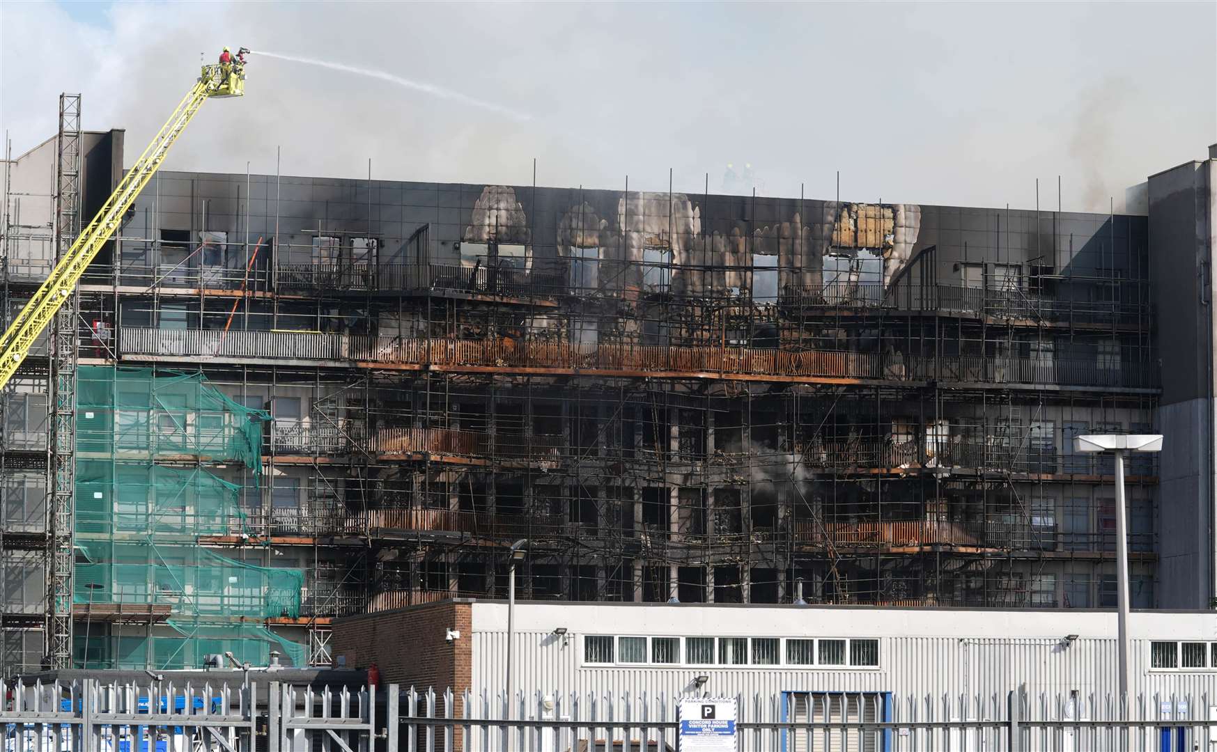 The fire brigade said the building had ‘known’ fire safety issues (Lucy North/PA)