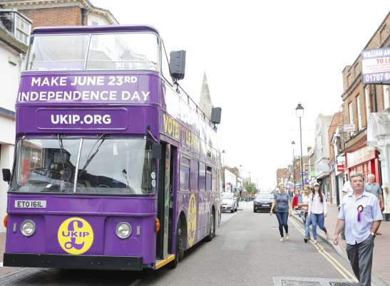 Ukip's Leave the EU campaign bus