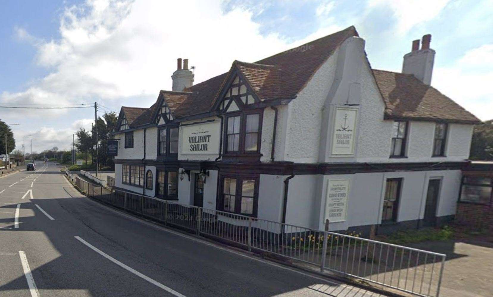 The crash occurred near The Valient Sailor Pub on New Dover Road, Capel Le Ferne. Picture: Google Maps