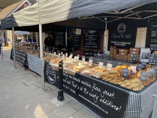 SJ Fruits also operates at Tenterden, where it is joined by other stalls. Picture: Stephen Moore