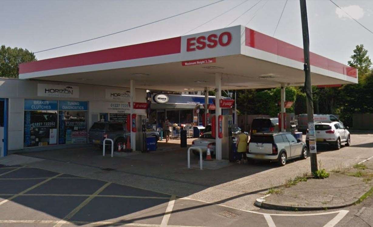 The incident happened near the Casino Filling Station on the A257 between Littlebourne and Wingham. Picture: Google Street View