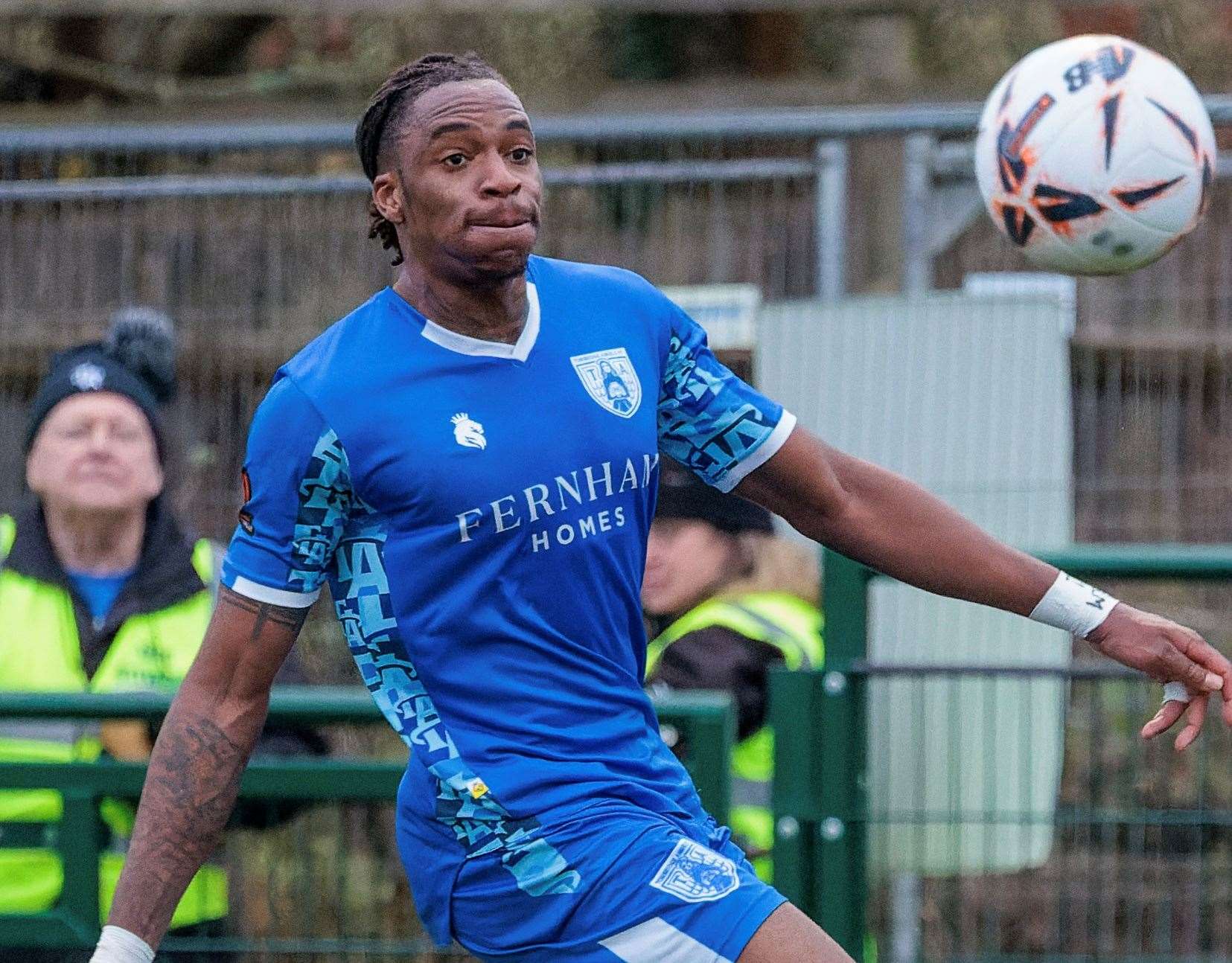 Tonbridge Angels wing-back Crossley Lema. Picture: Helen Cooper