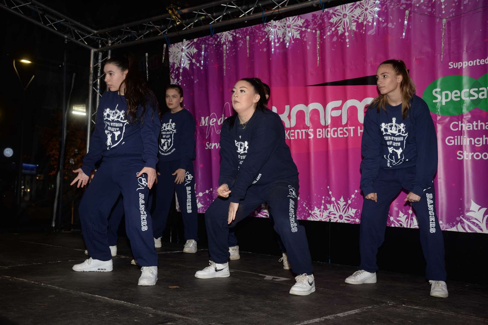 The Studio of Arts performing at the Christmas Lights switch-on in Strood. Picture: Chris Davey