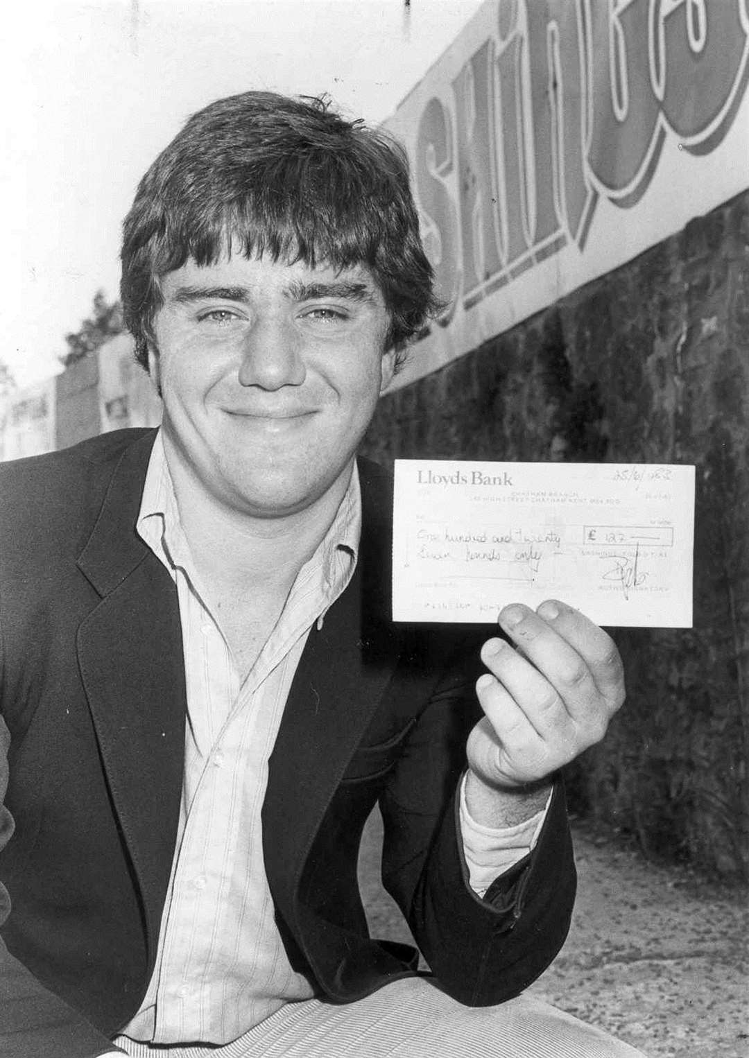 David Folb, pictured at Maidstone United when Lashings became a sponsor in 1983