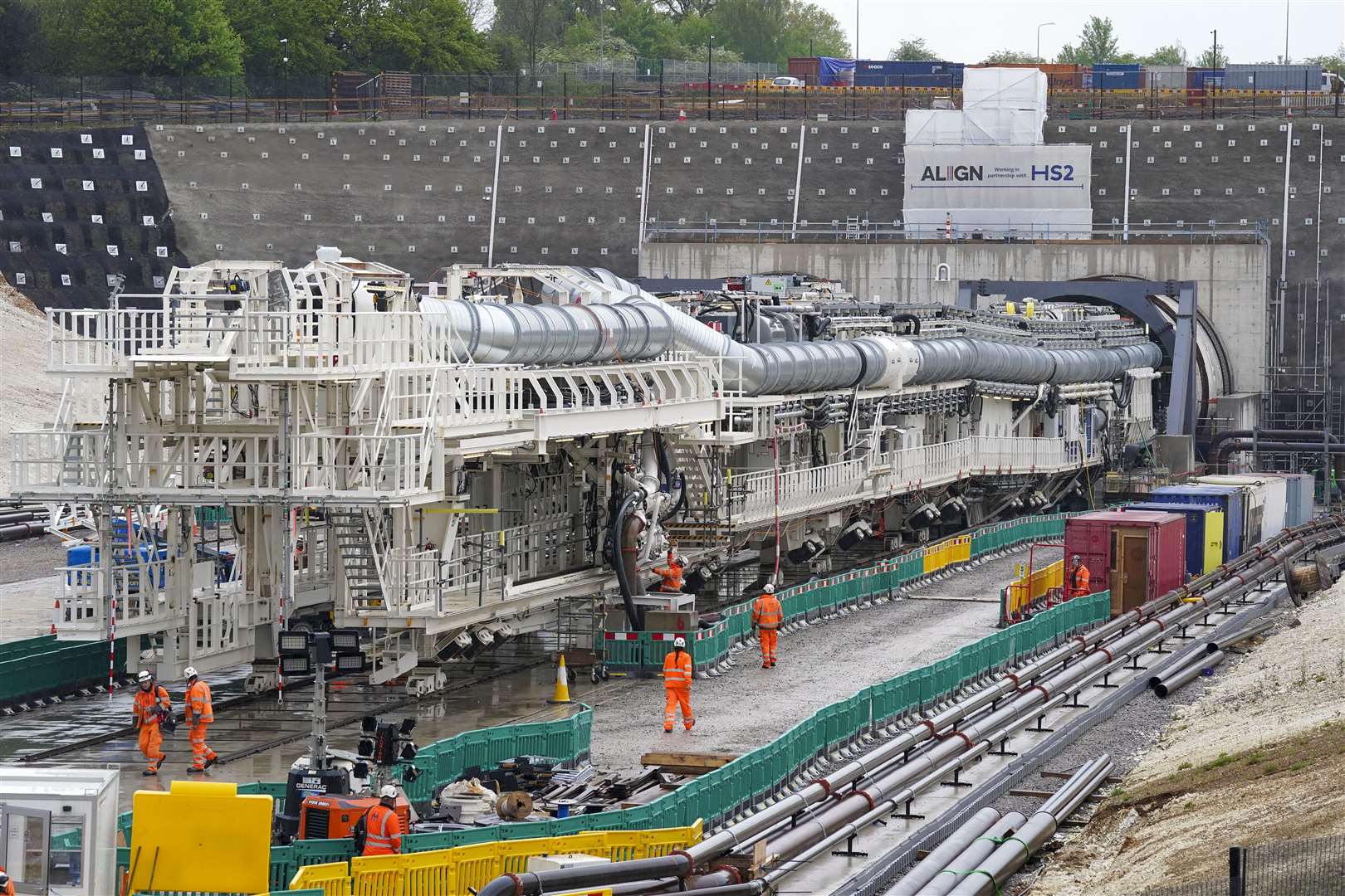 The machine is 170 metres long (Steve Parsons/PA)