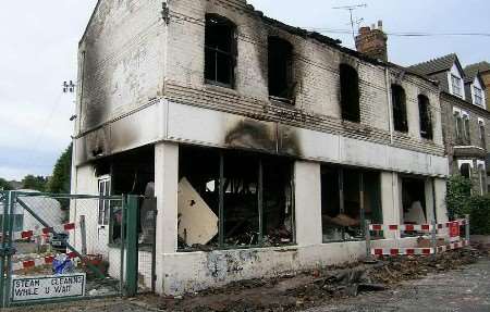 AFTERMATH: the building was destroyed. Picture: SAFFRON STONE