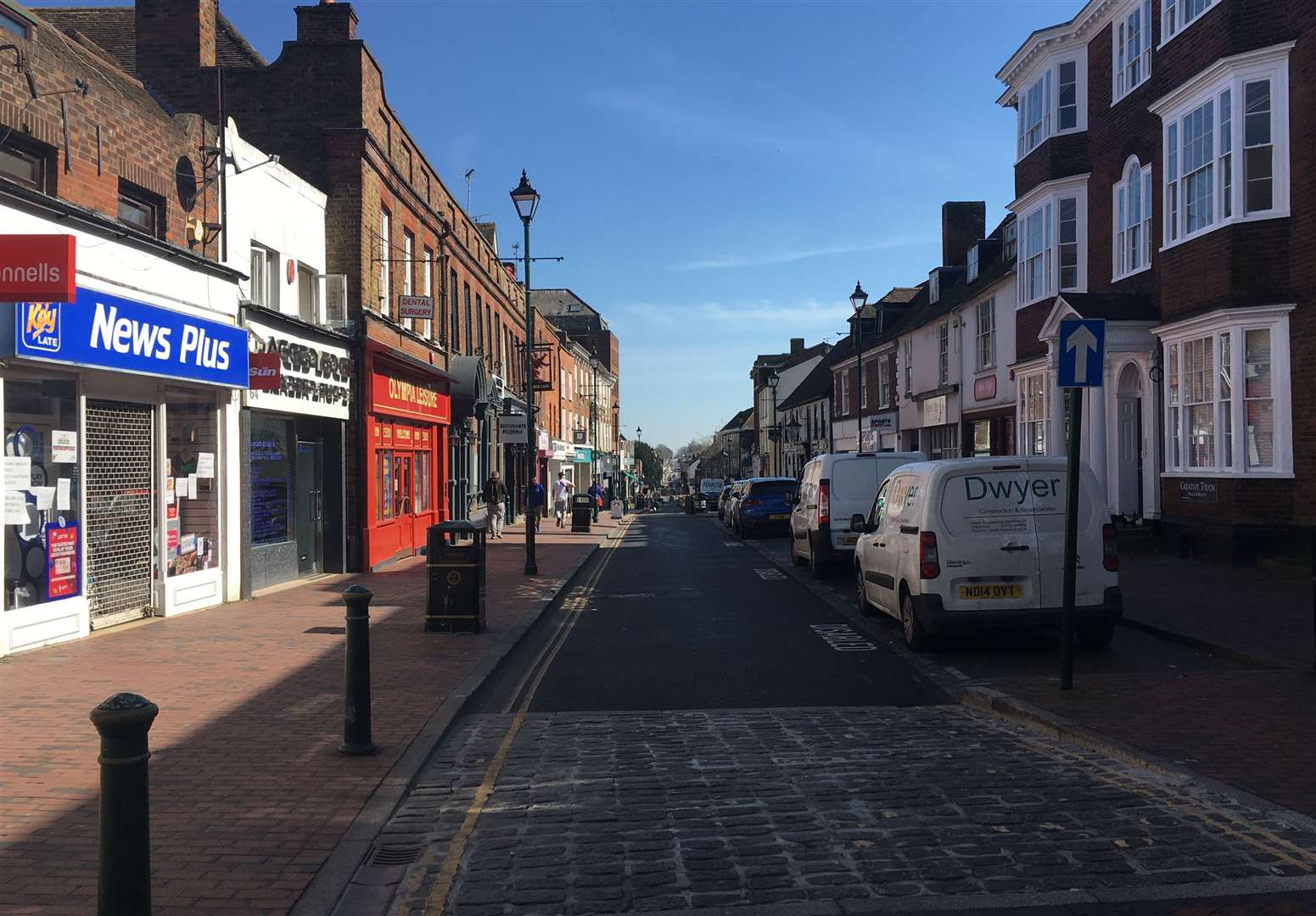 Sittingbourne High Street on day one of the coronavirus lockdown