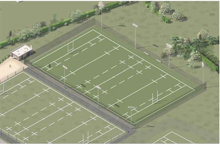 Plans for a new 3G pitch at Tunbridge Wells RFC have been submitted. Picture: Strutt & Parker