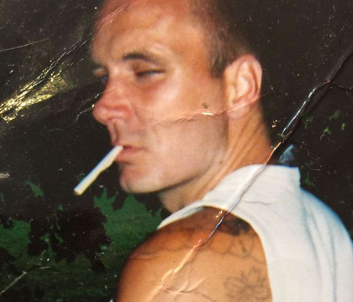 Tony, pictured 'totally wasted' 18 months before he went to prison. Picture: Tony Beaumont