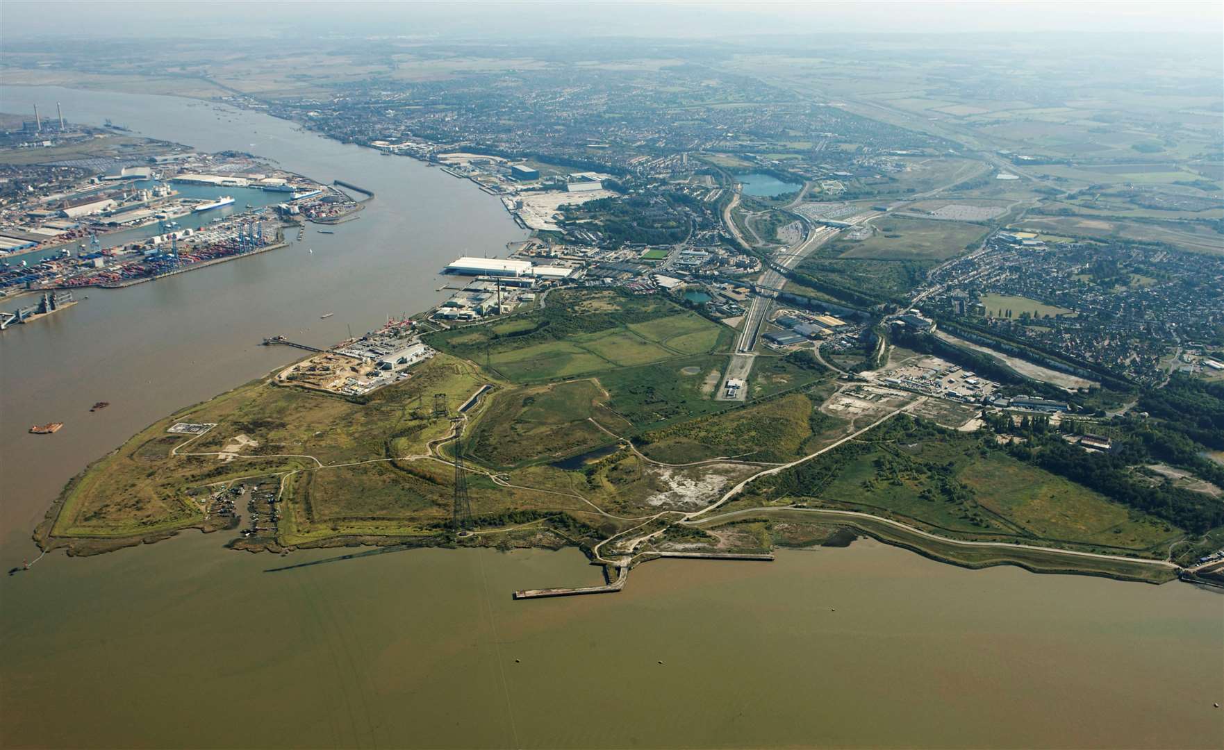 The land earmarked for the London Resort on the Swanscombe Peninsula could soon be in new hands. Picture: EDF Energy