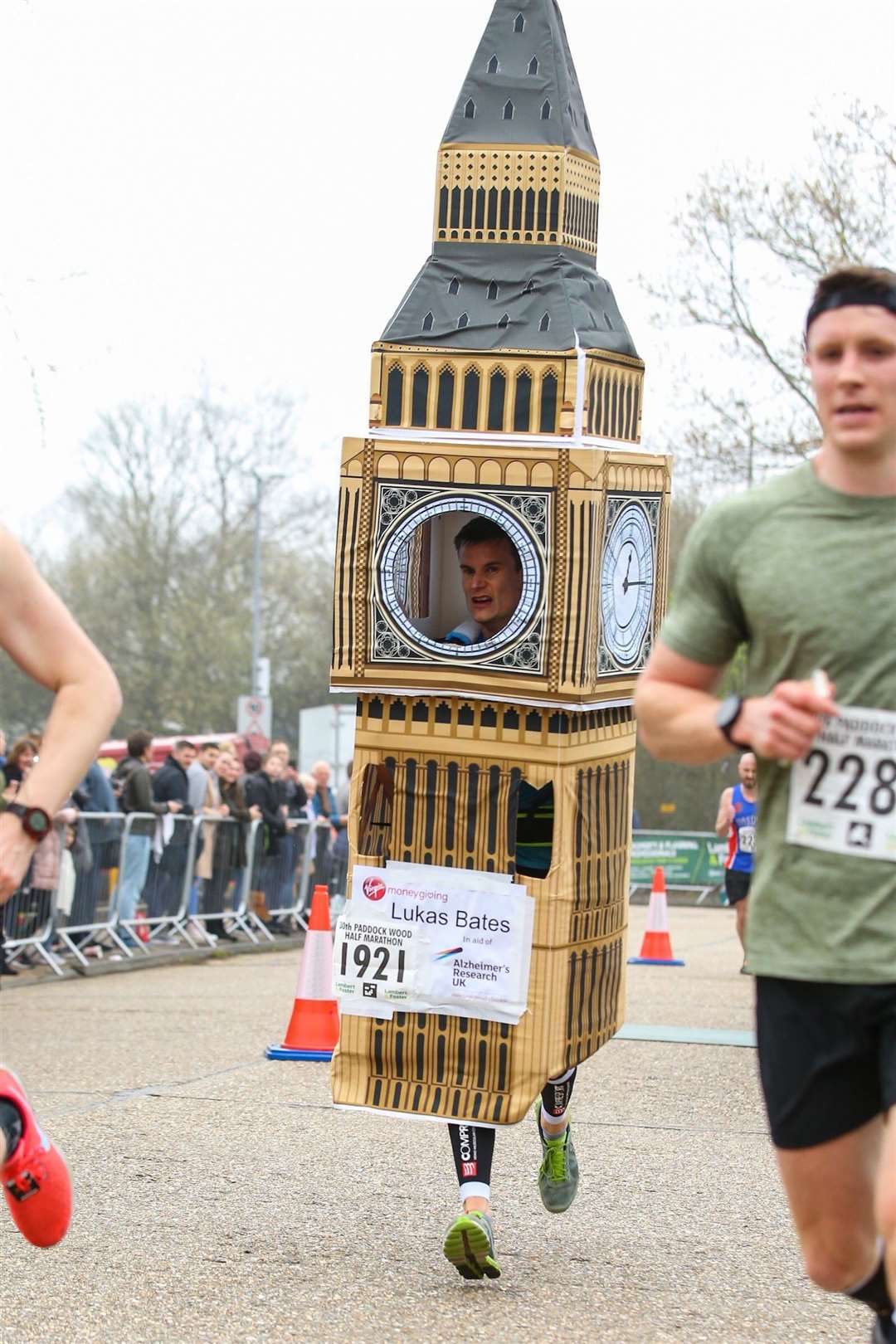 Lukas Bates running the Paddock Wood Half Marathon. Picture: Alzheimer's Research UK (9210349)