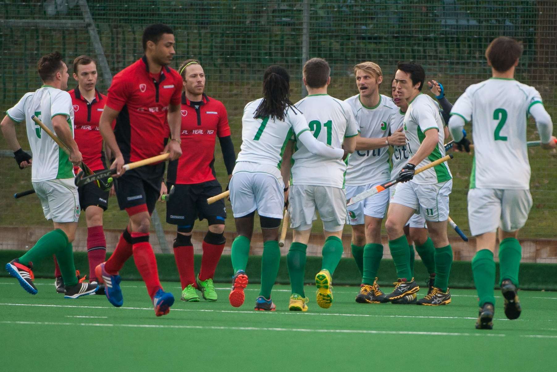 Canterbury celebrate a goal against Southgate. Picture: Simon Parker