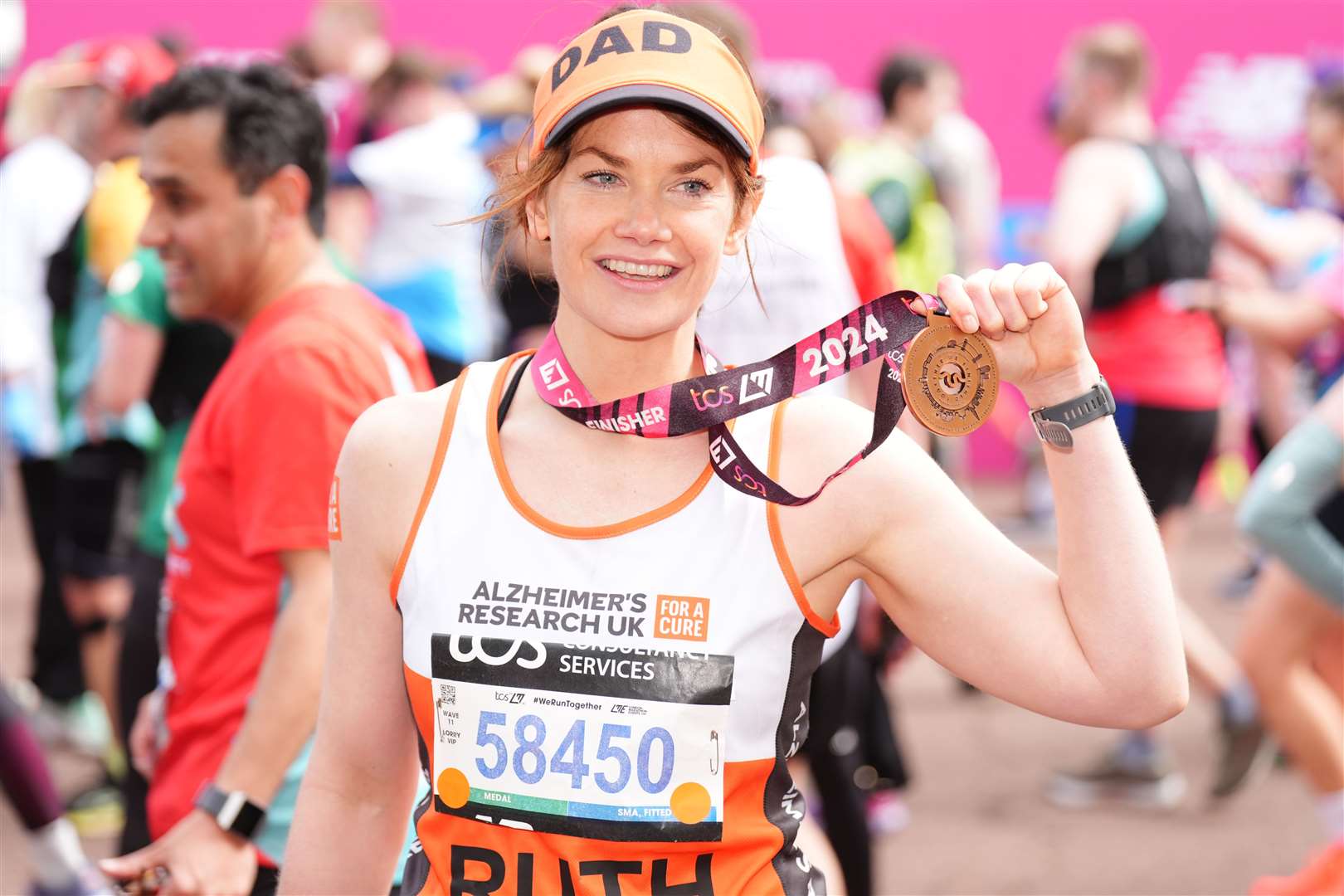 Ruth Wilson raised money for Alzheimer’s Research UK, the charity which supported her family after her father’s dementia diagnosis (John Walton/PA)