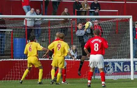 Action from Fleet's 4-1 win over Leigh RMI in October. Picture: PETER STILL