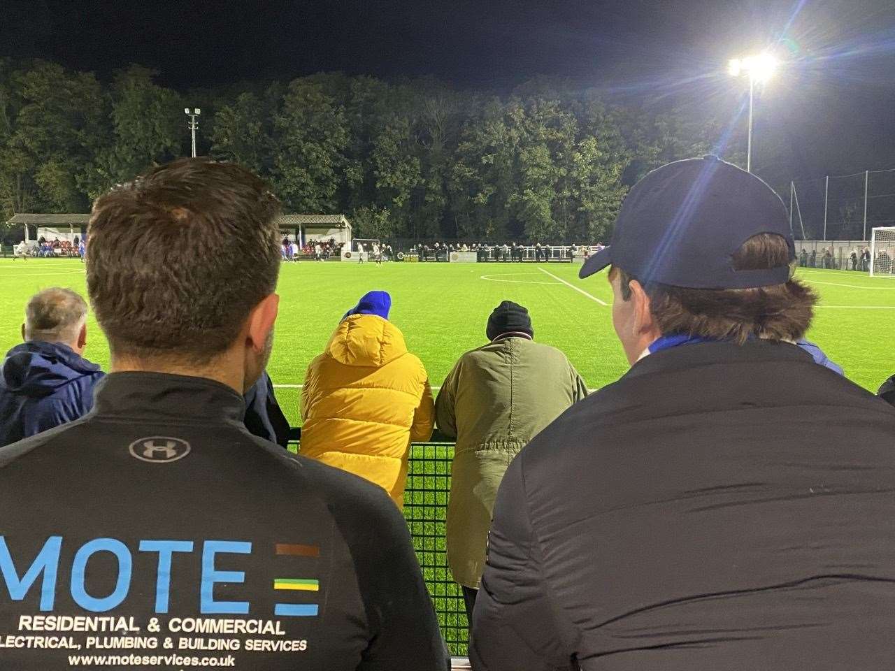 Herne Bay chairman Stuart Fitchie keeps a close eye on the action