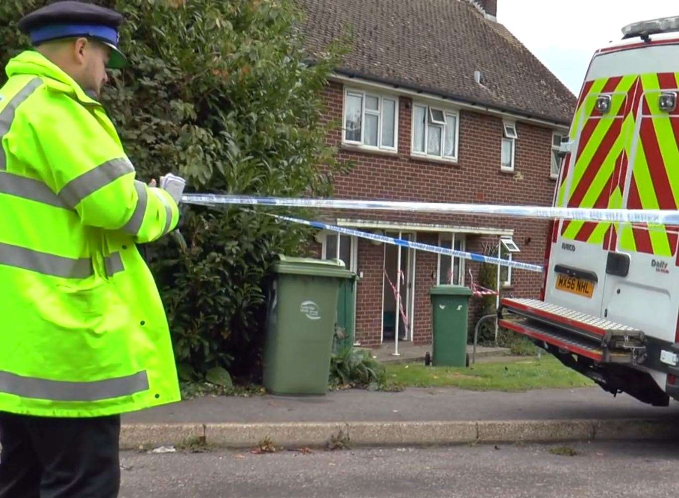 Police at the scene in Brokes Way, Tunbridge Wells