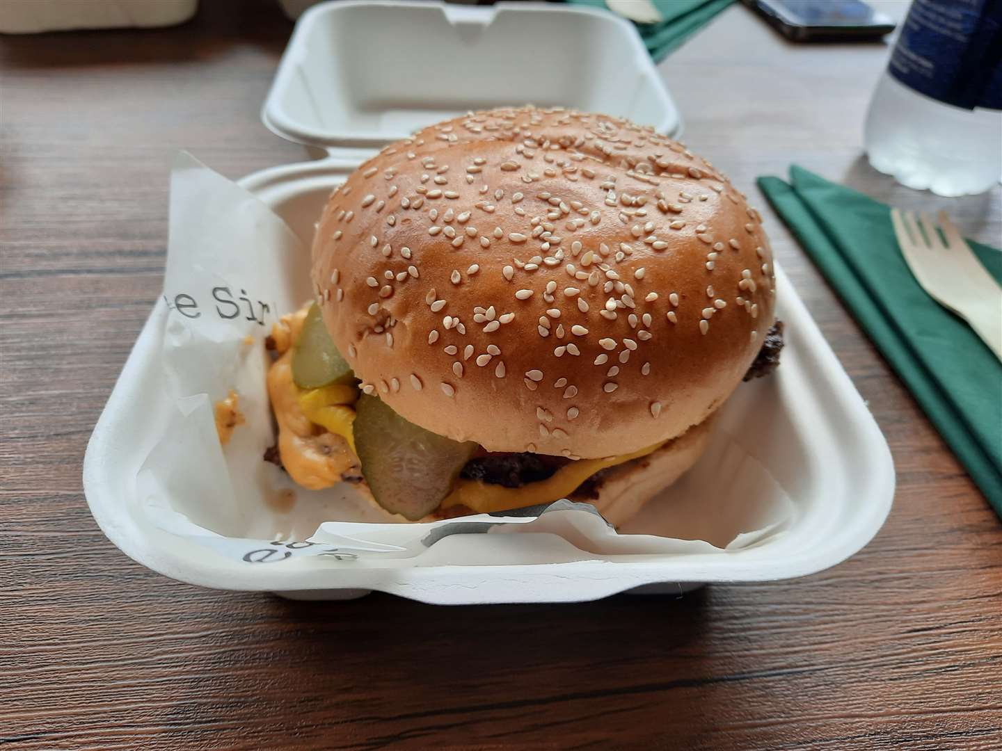 The "Mash" burger served to our reporter during his visit to Please Sir! in Broadstairs in 2021