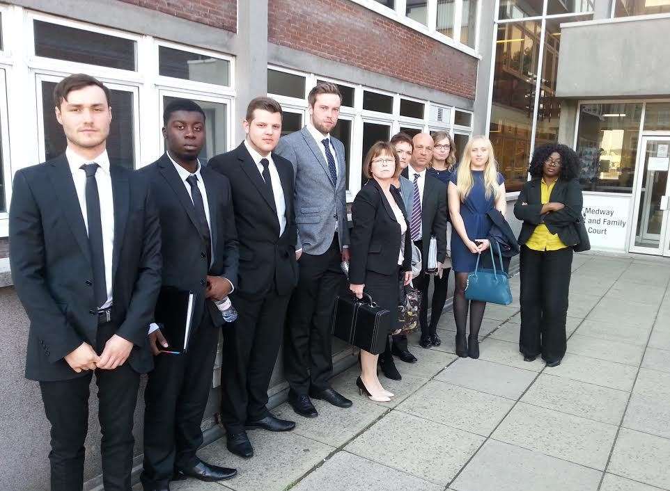 Friends of Rob Chavda who attended the hearing at Medway Civil Court