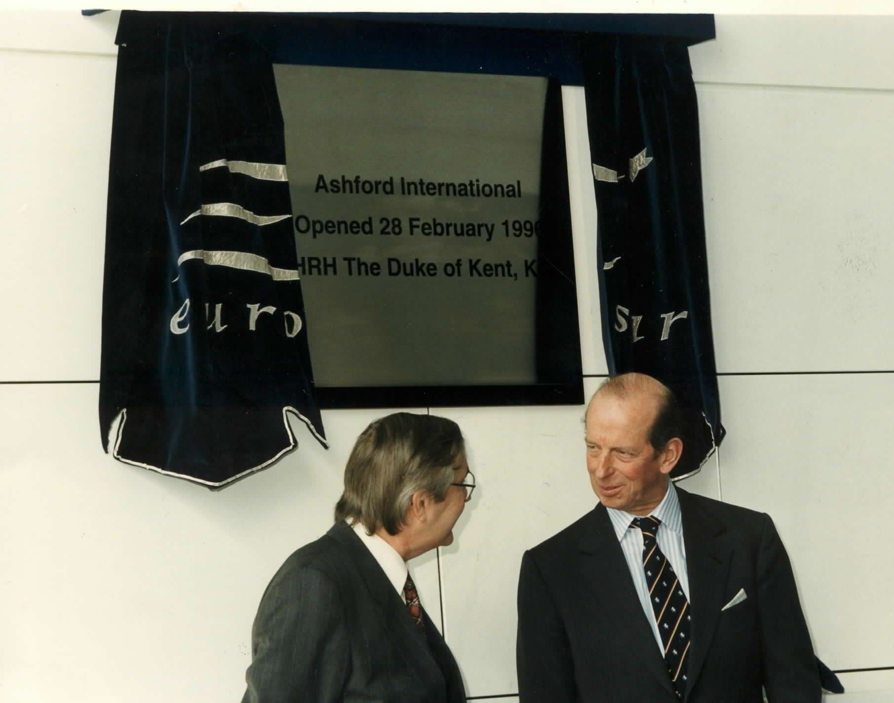 The Duke of Kent officially opened the departure lounge, welcoming international travellers to Ashford for the first time