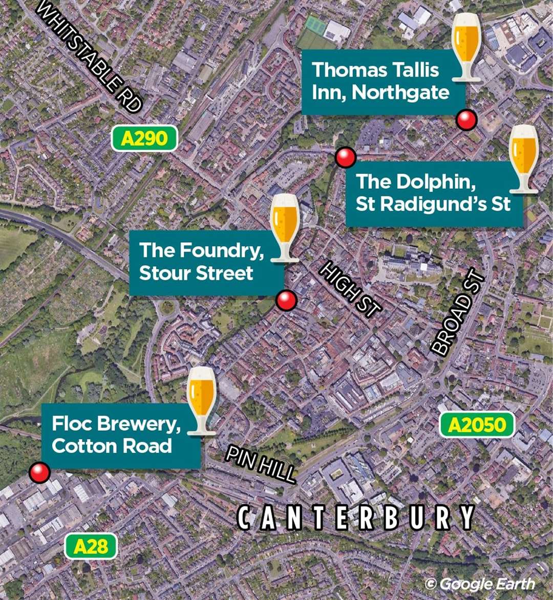 Just some of the places serving great beer in Canterbury