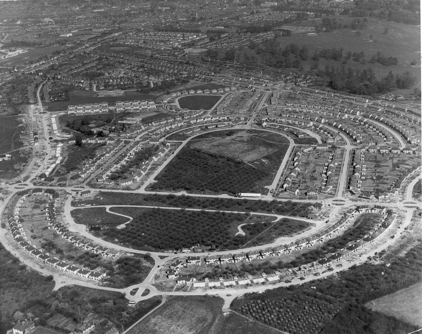 The 1950s and 60s saw tremendous building programmes, although not all the dreams of better lifestyles were to come true. Maidstone changed as much as anywhere. This picture shows the Shepway Estate nearing completion