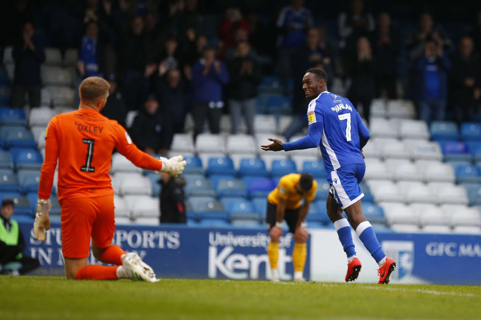 Brandon Hanlan makes it 3-1 to Gillingham Picture: Andy Jones