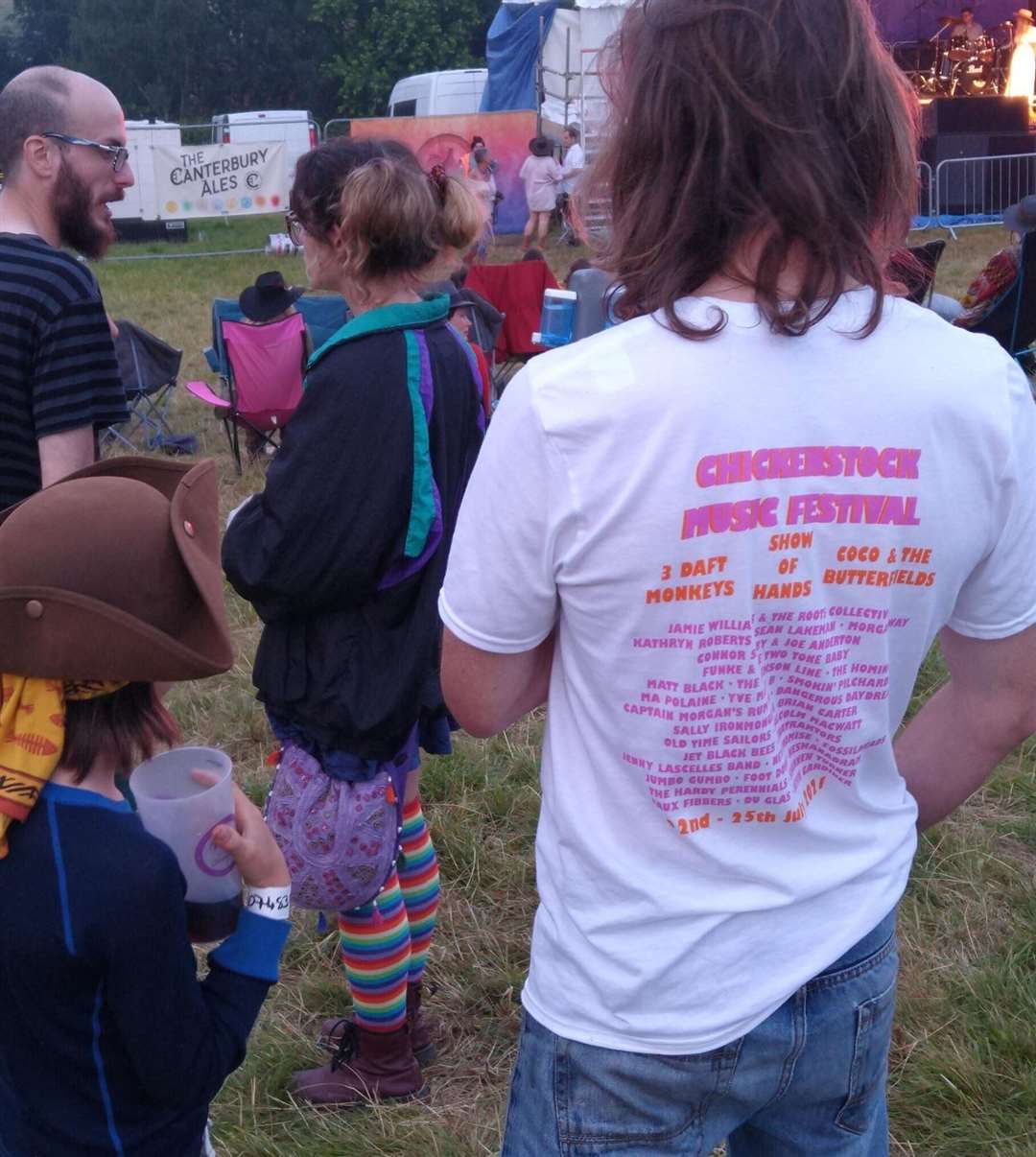 Some of the music fans who flocked to the Chickenstock festival at Stockbury. Picture: Richard Thompstone