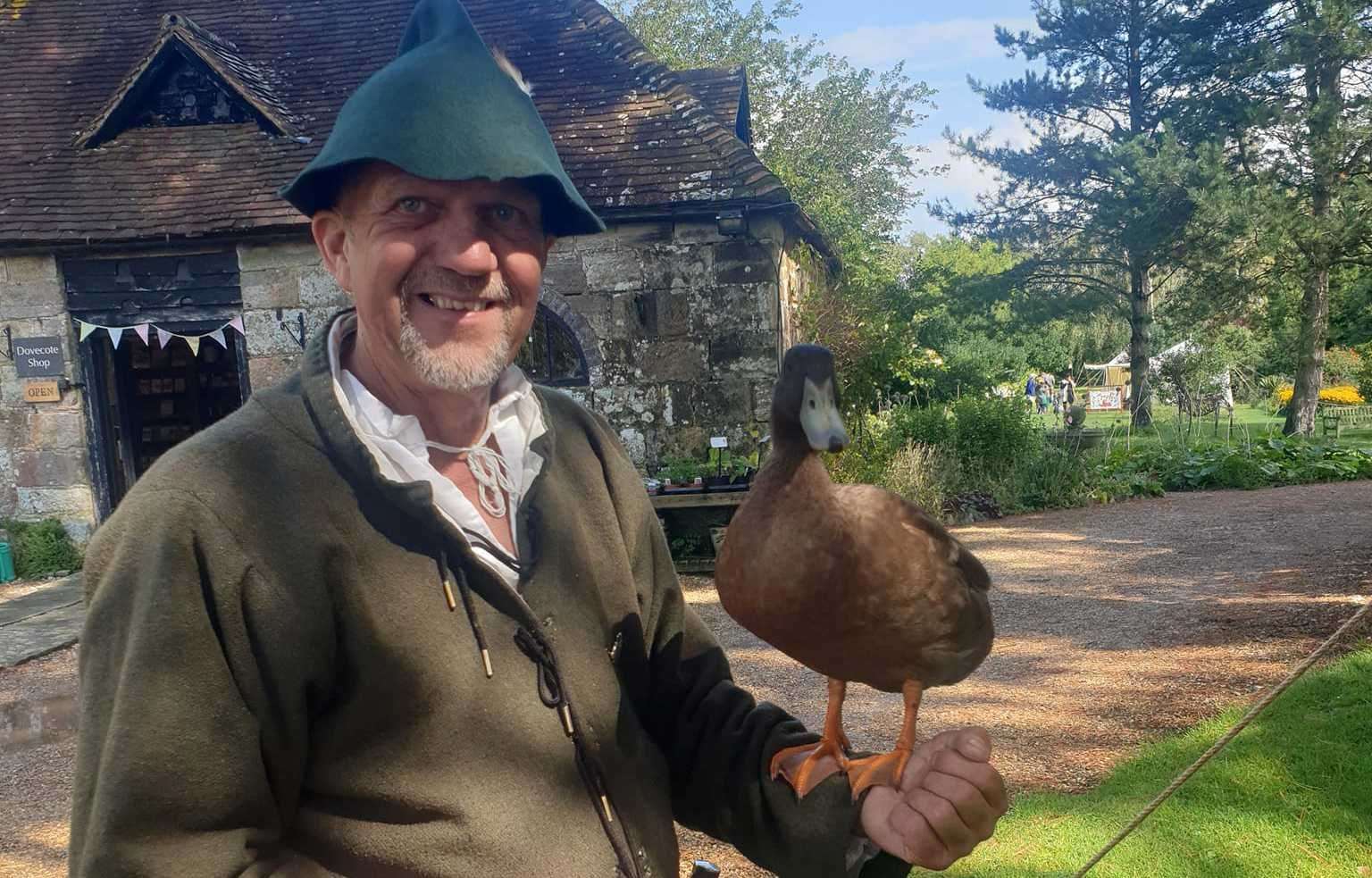 Mark Colyer and Dog during a reenactment. Picture: Mark Colyer