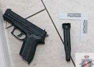 The BB gun which was found still in situ at the shop. Picture: Kent Police