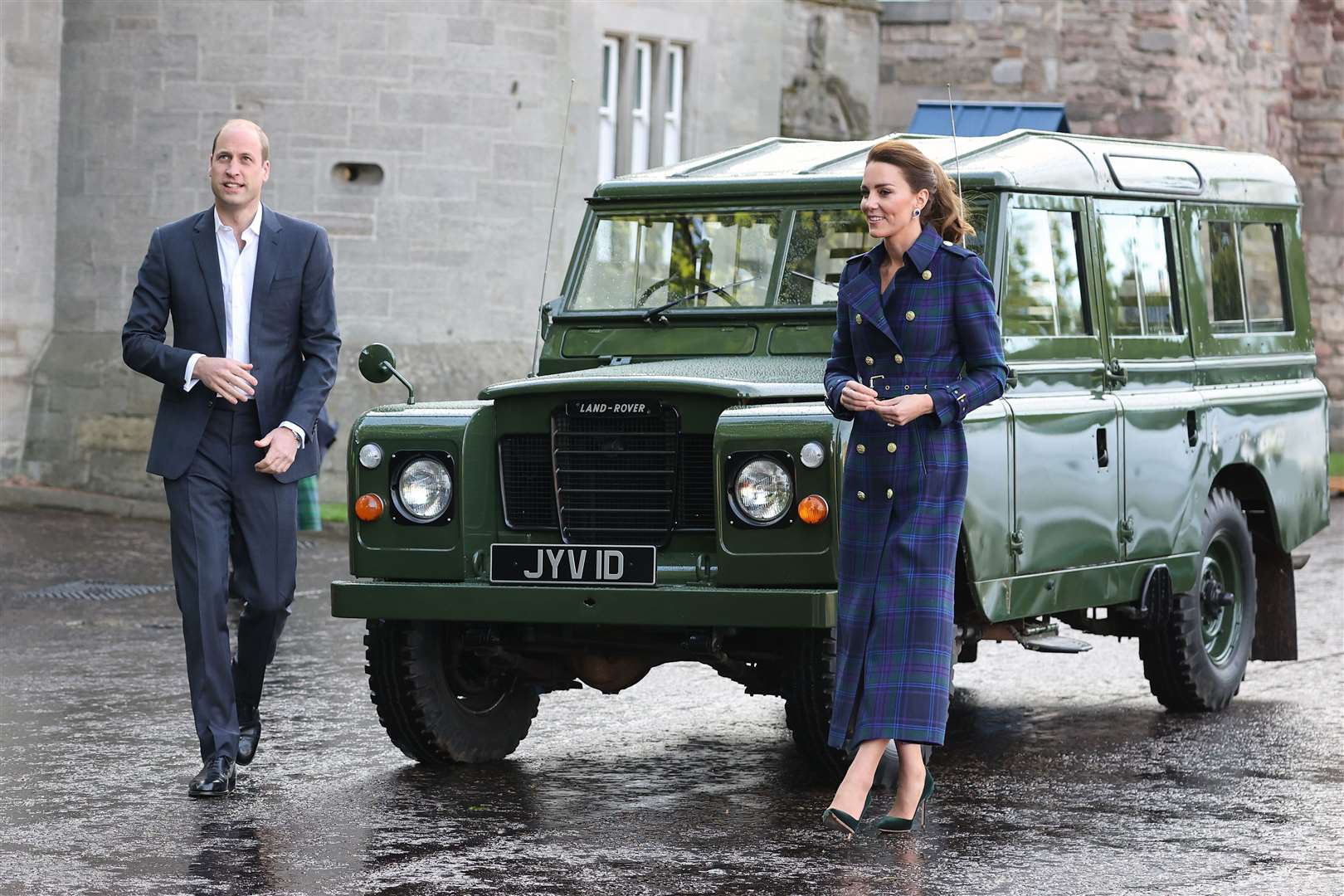 The Queen loaned the couple Philip’s Land Rover for the event (Chris Jackson/PA)