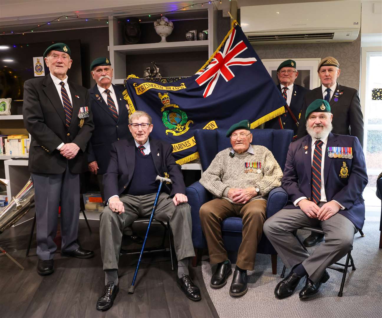 Jeffrey Broadhurst with fellow former Royal Marines (LPhot Alika Mundy/PA)