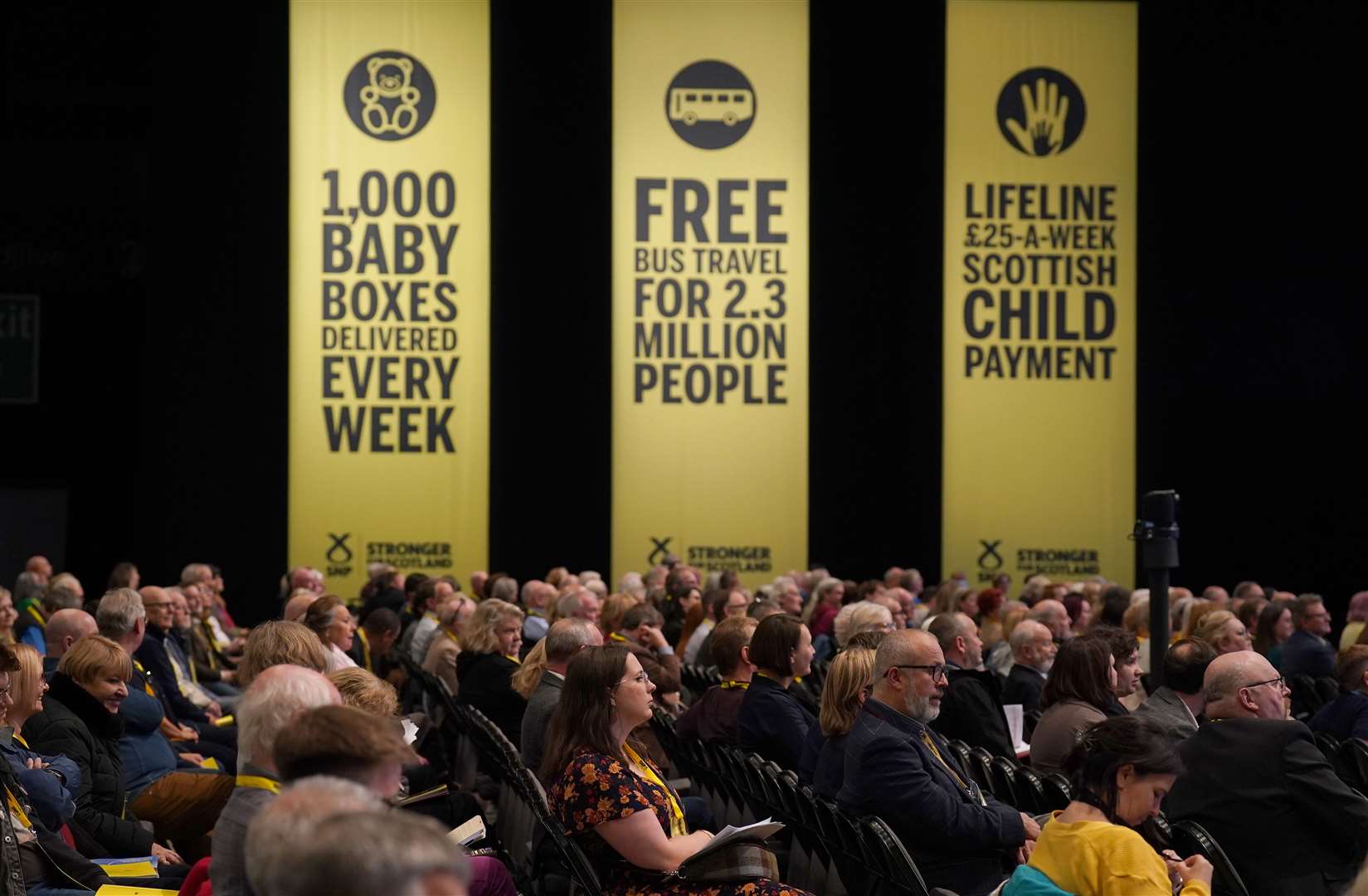 SNP members gathered in Aberdeen for the first time since the pandemic (Andrew Milligan/PA)