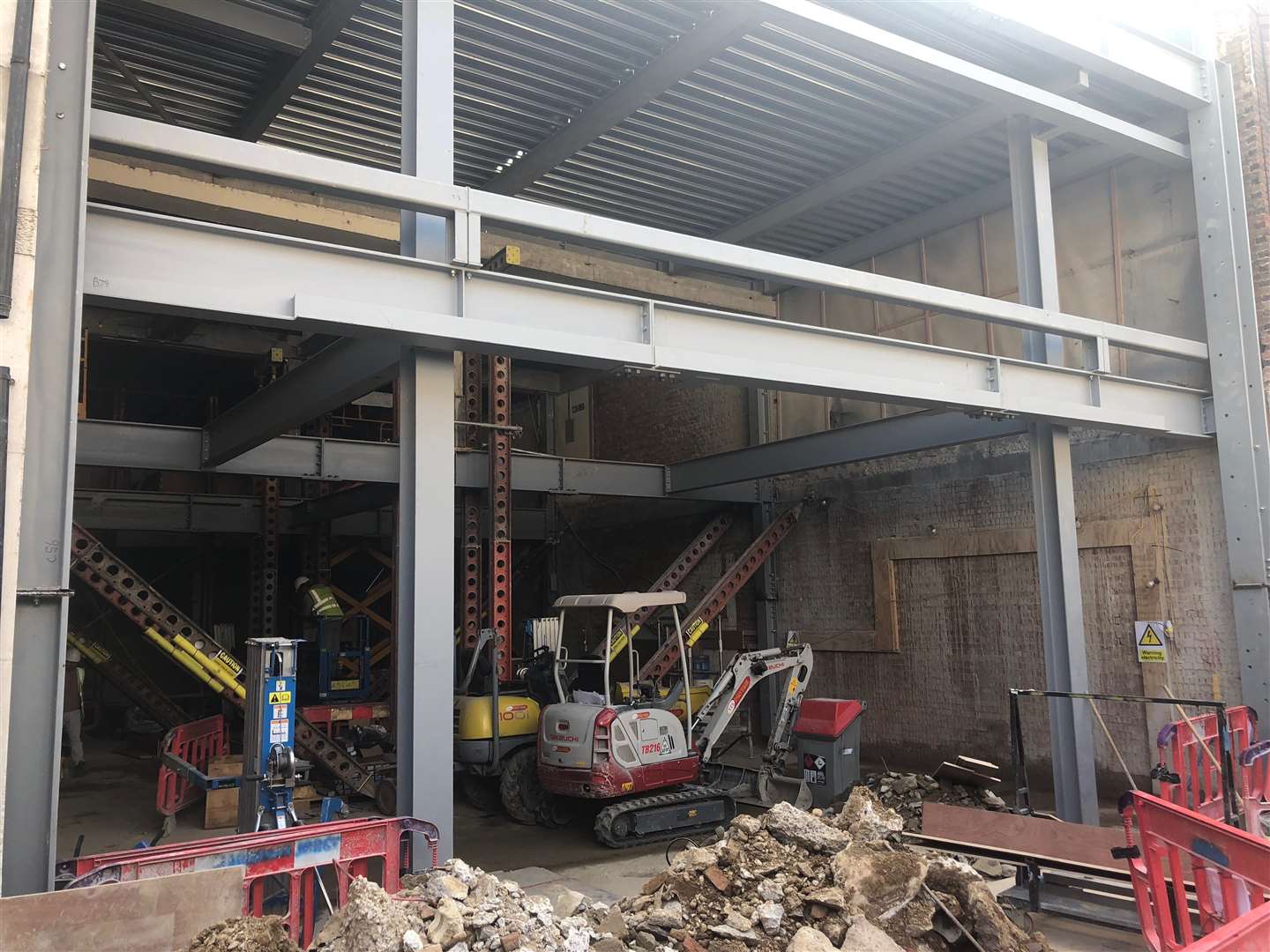 The interior was gutted to make way for the bank's modern aesthetic