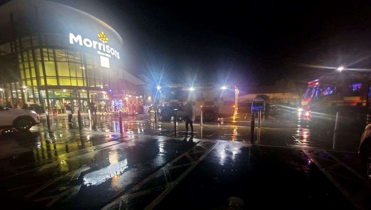 Firefighters are in attendance at Morrisons supermarket in Sittingbourne. Picture: Jake Armstrong