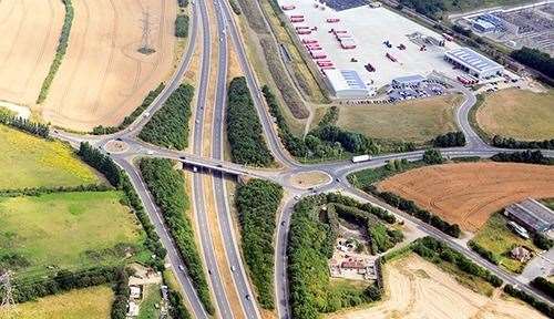 Aerial photo of Grovehurst Roundabout, Kemsley. Picture: Swale council