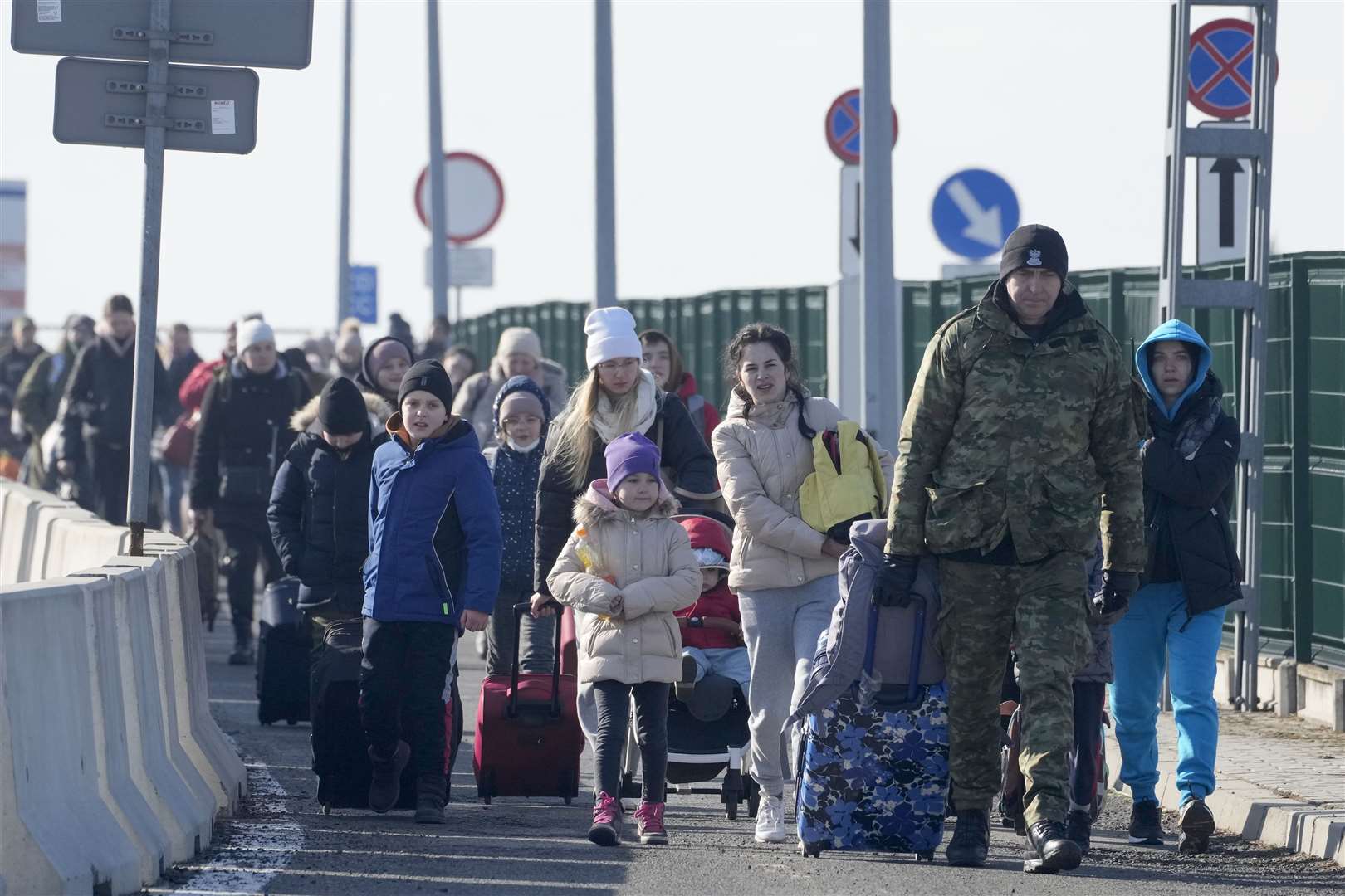 520,000 refugees from Ukraine have now fled to neighbouring countries, the UN says (Czarek Sokolowski/AP)