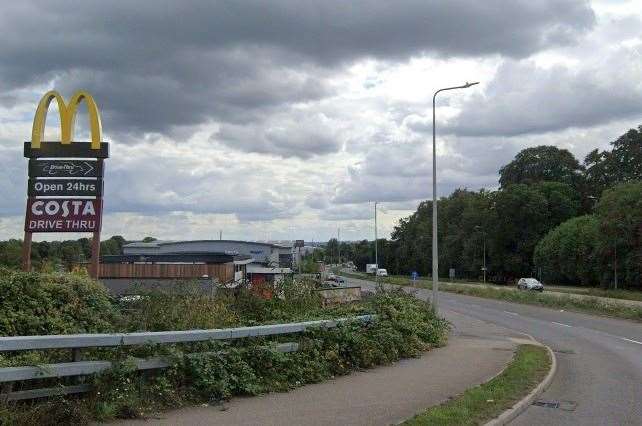 The car meet lined up outside the A228 McDonalds between Strood and Snodland on Saturday. Picture: Google Street View