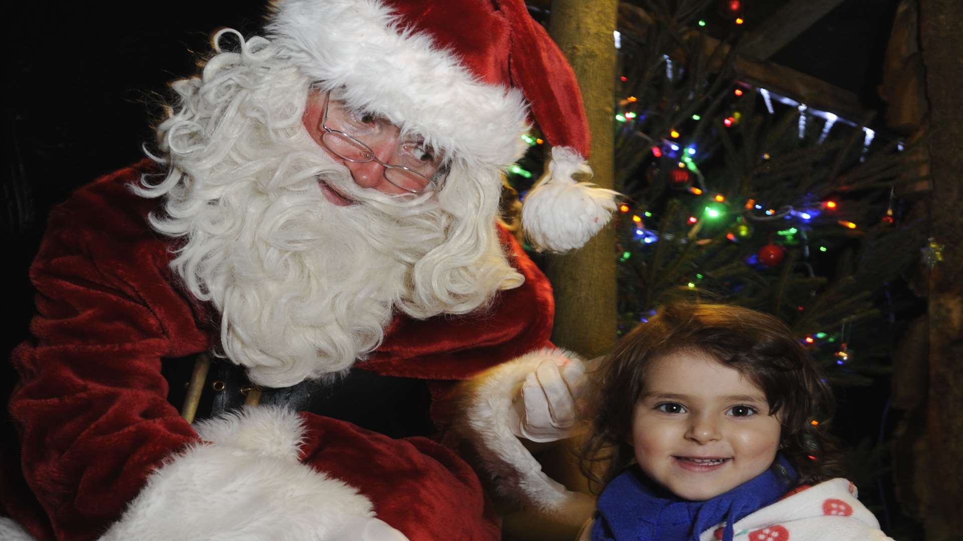 Father Christmas and his helpers are ready to greet you at the Rare Breeds Centre, Woodchurch