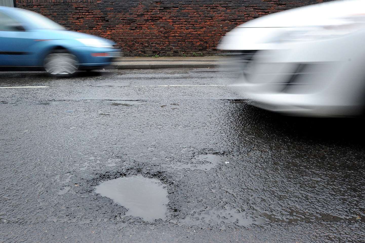 A road pothole