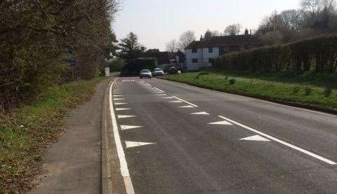 Fake speed bumps in Lower Road, East Farleigh and Ashford Road, Ashford could be seen across Kent