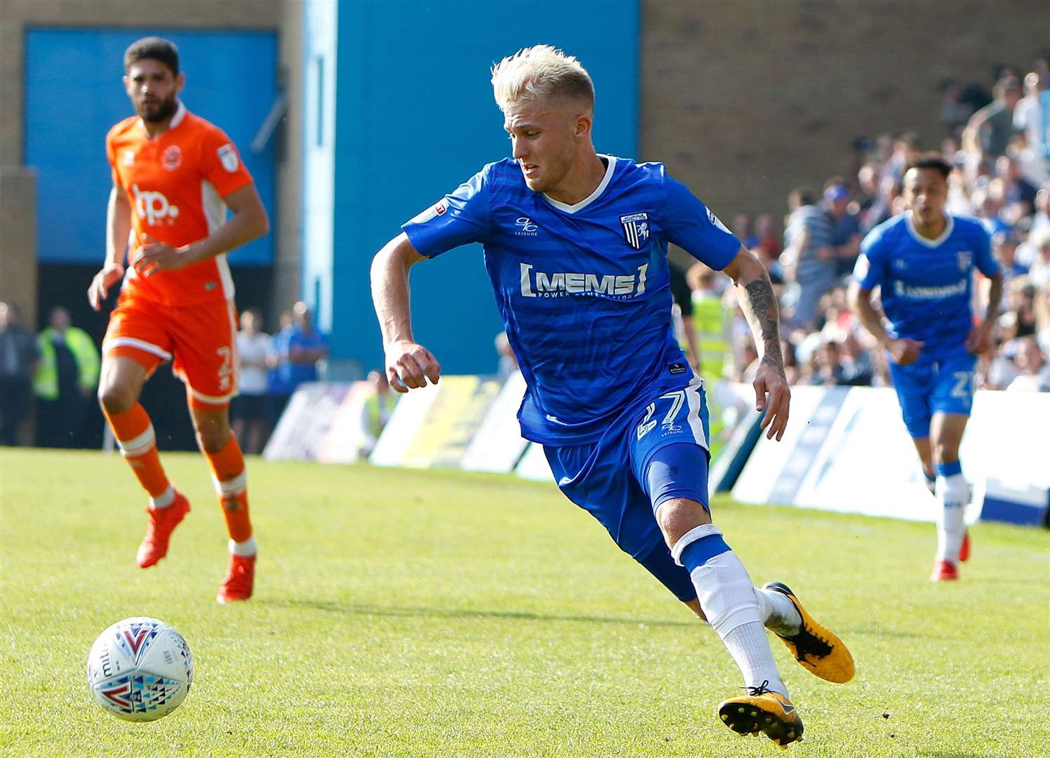 Gillingham's Liam Nash is determined to win a place in Steve Lovell's starting 11 Picture: Andy Jones