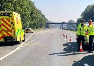 The accident happened on the M2, junction 4 for Gillingham Library image