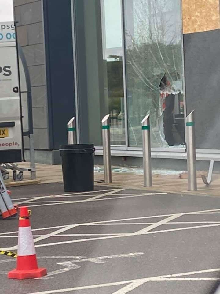 The John Lewis department store in Ashford was targeted. Photo: Corinne Hussain