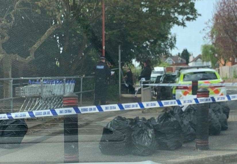 Police cordoned off part of Longley Road in Rainham. Picture: Angelo Tizzano