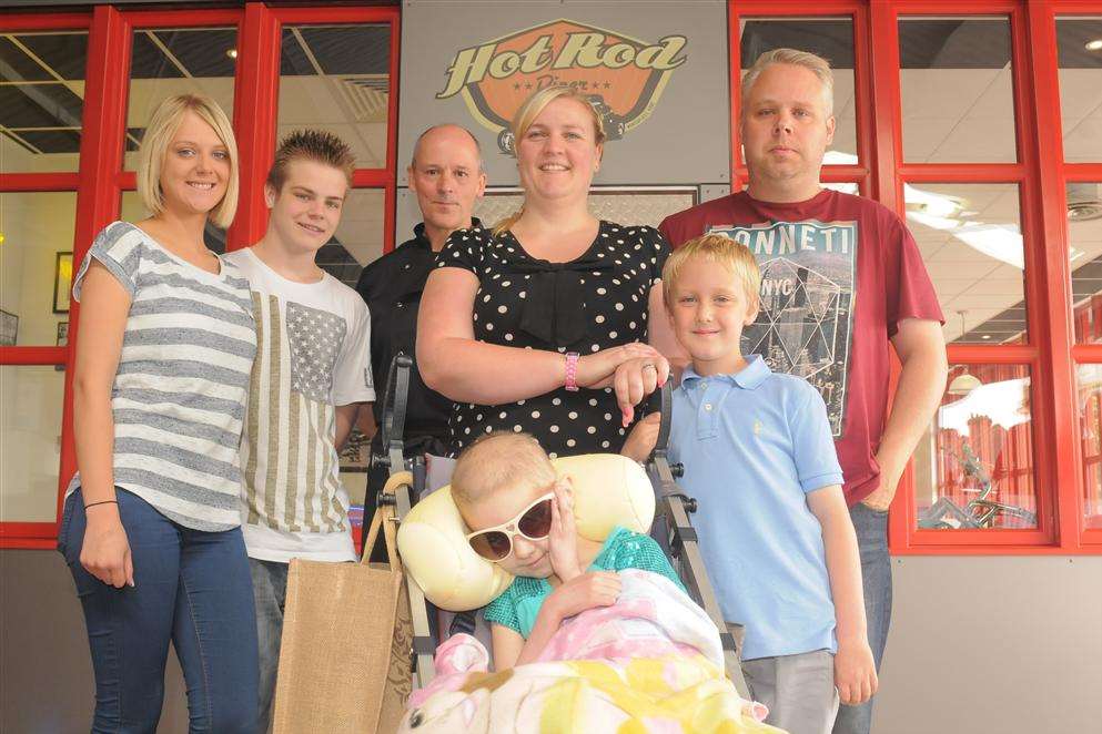 Opening of new diner by Stacey Mowle. With Danielle and Sam Gay, Pete Gurr, Samantha, Warren and Jake Mowle.