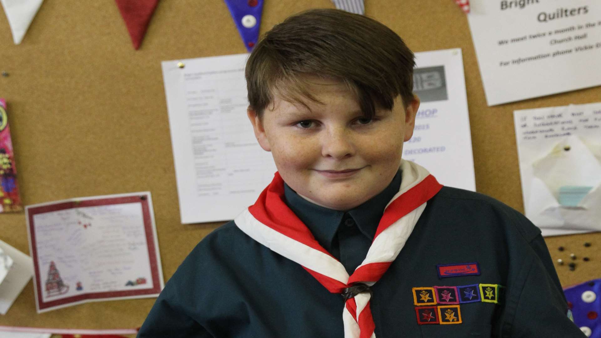 Charlie Long, 12, who was in charge of the raffle stall.