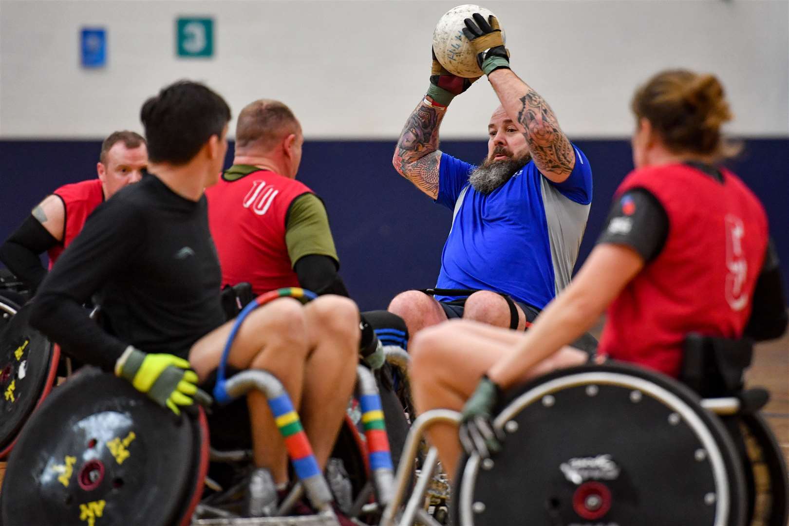 Competitors from the UK’s Invictus Games team pictured training.Jacob King/PA Wire