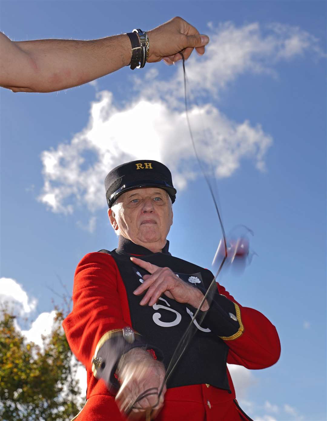 Chelsea pensioner Phil Watkins, 75, takes part (Joe Giddens/PA)