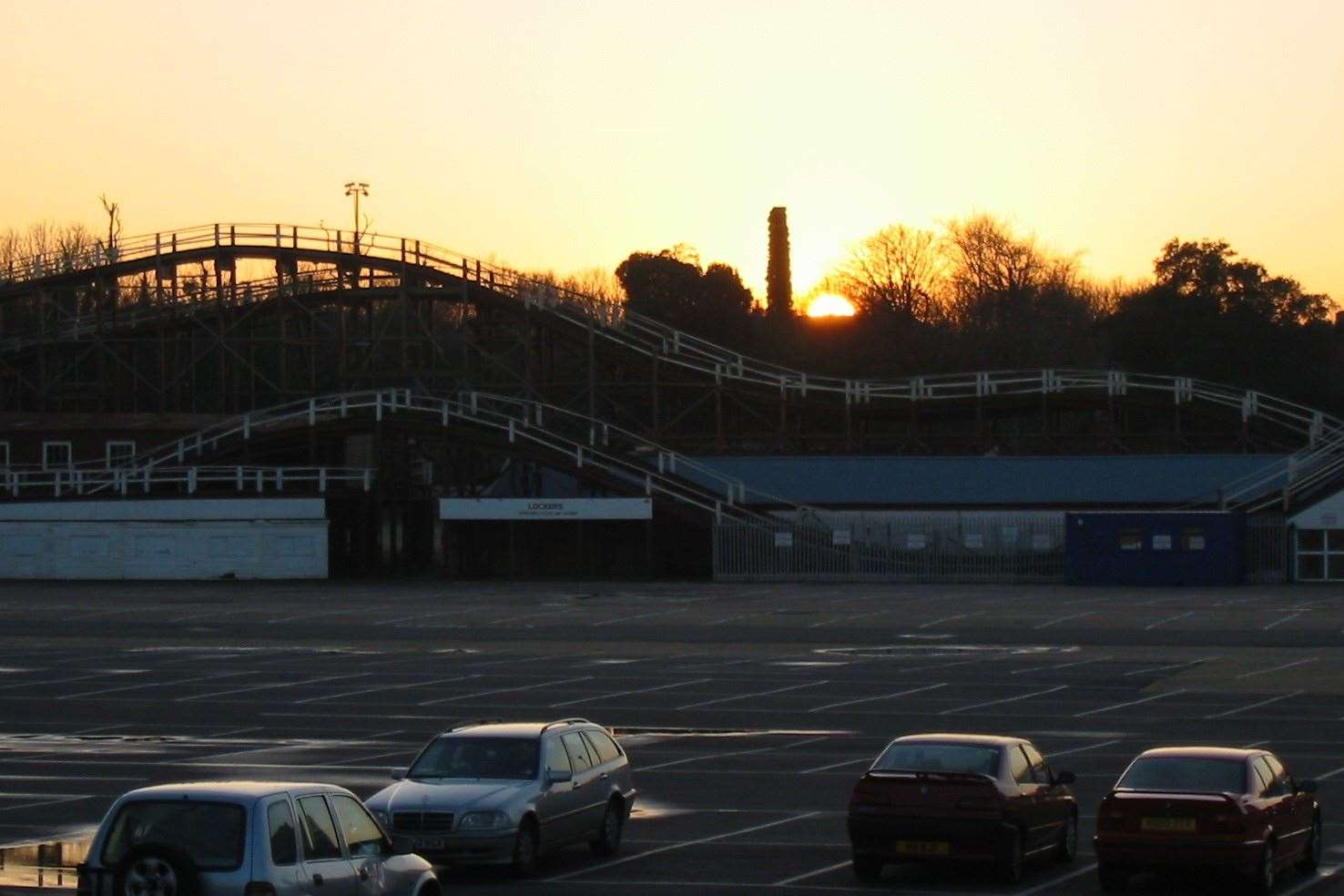 The sun sets on Dreamland and the Scenic Railway