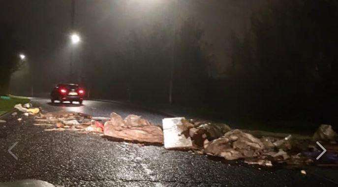 Flytipped rubbish blocking Dover Road in Gravesend (6779760). Picture Joe Caveney